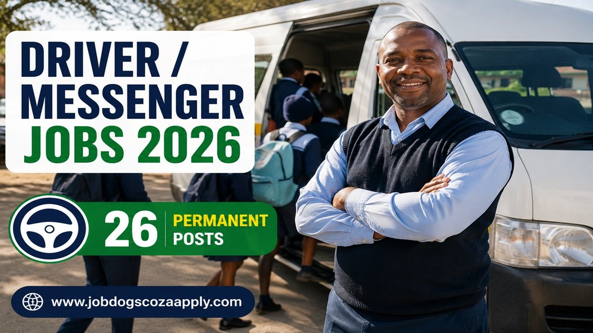 A Driver and Messenger stands beside a school transport vehicle, ready to safely transport learners and deliver official documents for the Limpopo Department of Education.