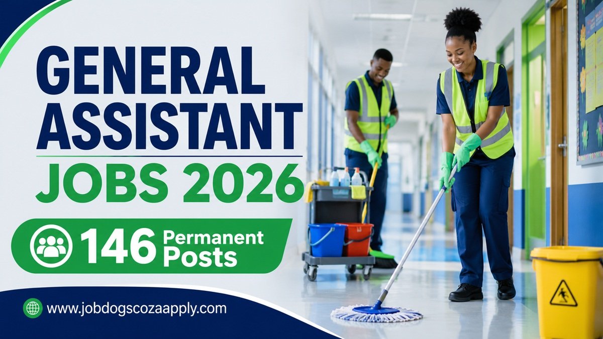 Limpopo Department of Education Special Schools General Assistant Vacancies 2026 featured image showing young South African general assistants cleaning a modern public special school with 146 permanent government job opportunities.