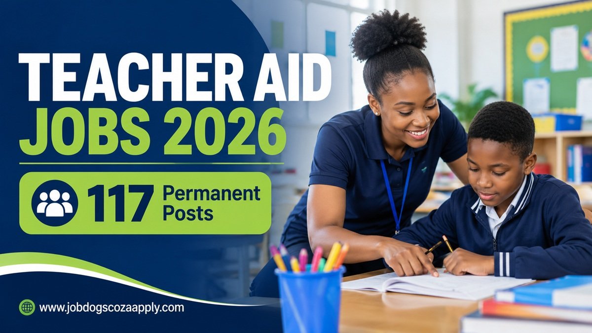 Limpopo Department of Education Special Schools Teacher Aid Vacancies 2026 featured image showing a South African Teacher Aid assisting a learner in a modern classroom with 117 permanent government job opportunities.